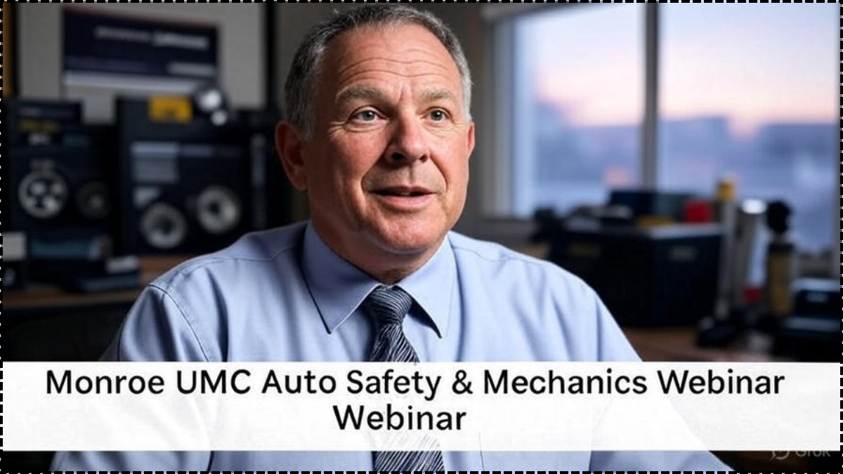 Monroe UMC Auto Safety & Mechanics Webinar – Live Online