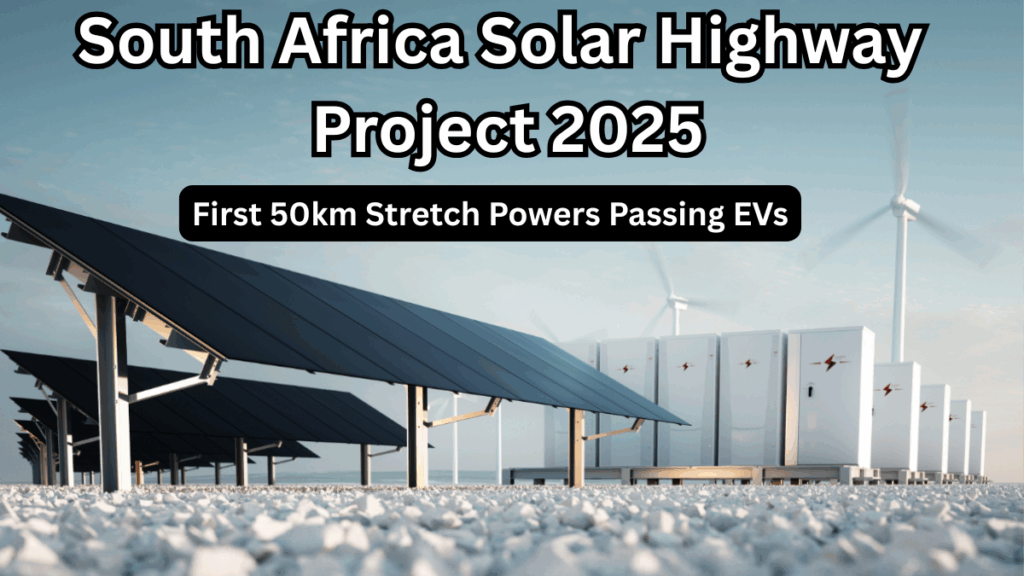 South Africa Solar Highway Project 2025 – First 50km Stretch Powers Passing EVs